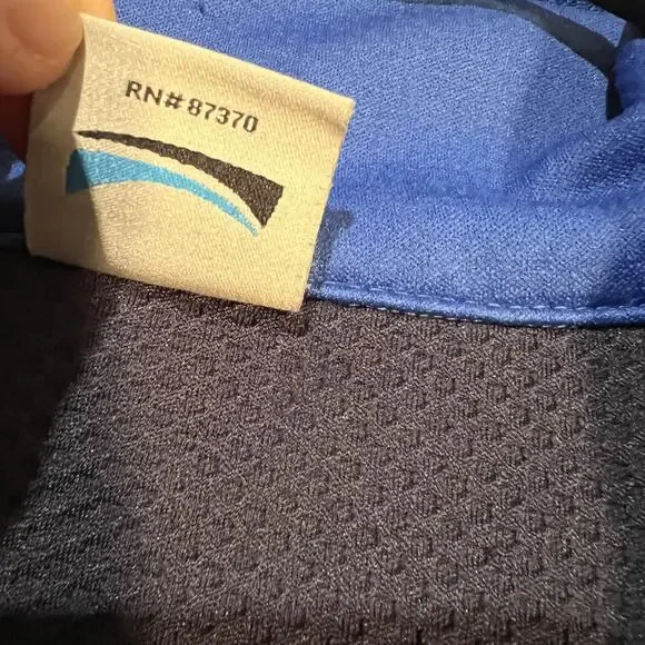 alo Coolfit Shirt Mens Medium Blue Quarter Zip Athletic Never Quit Race Golf - Picture 5 of 8